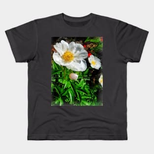 Two White Poppies Kids T-Shirt